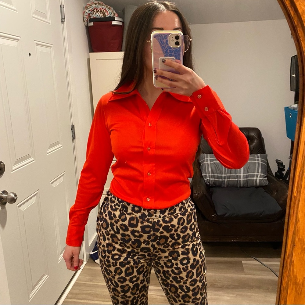 THE BAY Vintage Hot Red Blouse